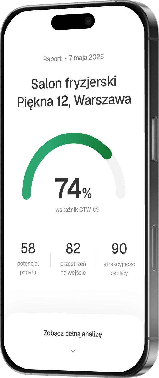 Podgląd raportu CzyTuWarto na telefonie